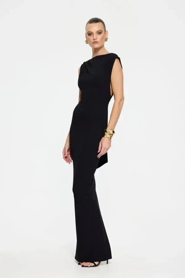 Effie Kats Audrey Gown in Black Size 10 photo 2