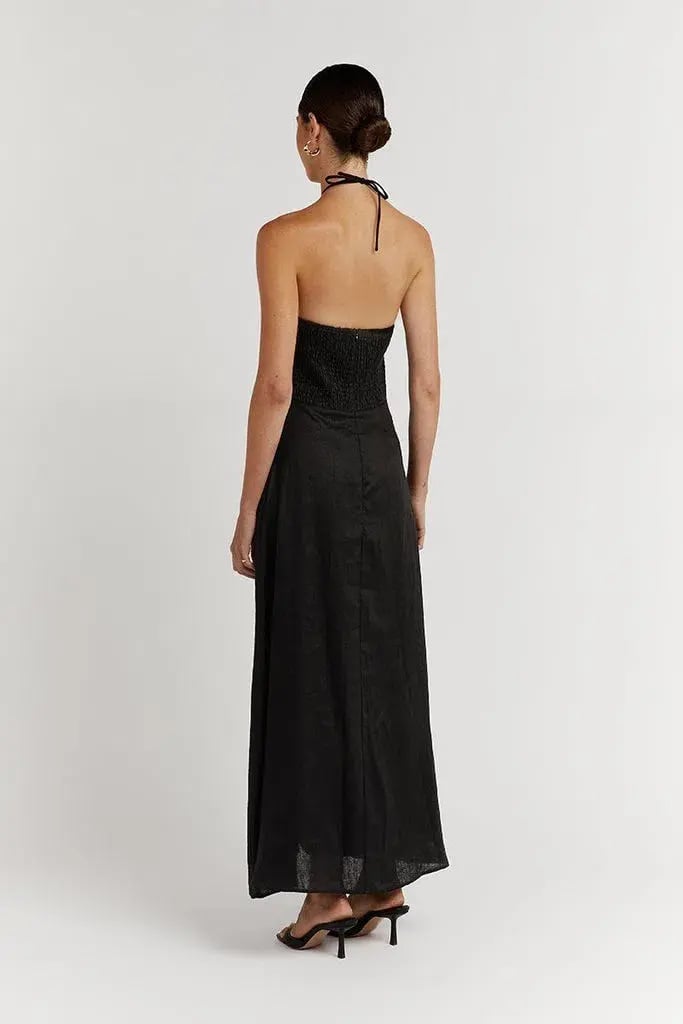 Dissh Flow Halter Midi Dress Black Size 8 photo 3