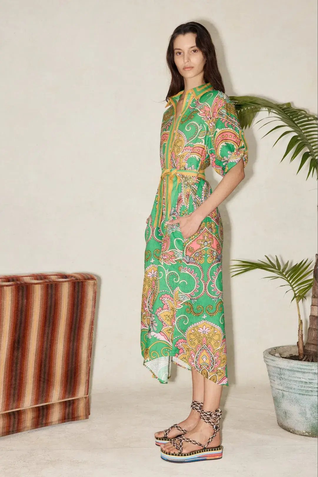 Alemais Marion Shirt Dress Green Size 14 photo 2