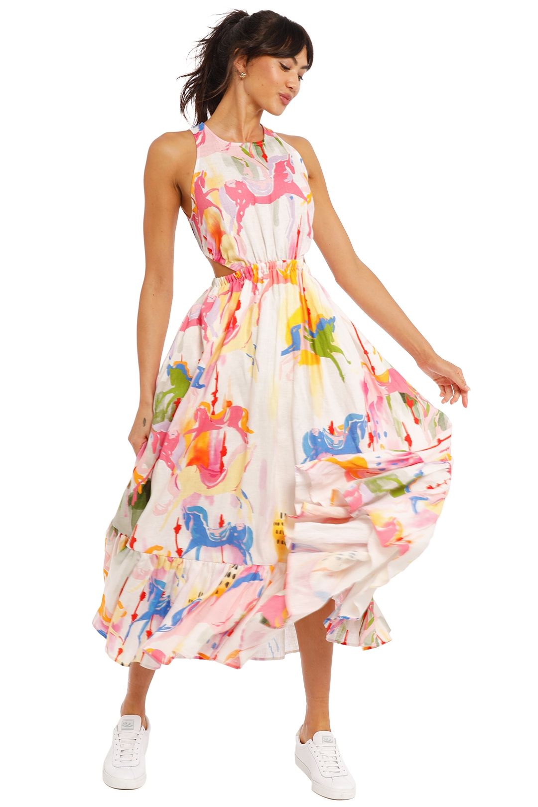 Carousel Cut Out Dress - Rainbow Carousel photo 4