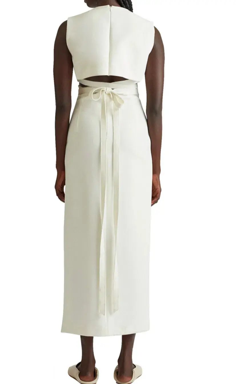 Camilla & Marc Morgan Cutout Dress White Size 6 photo 3