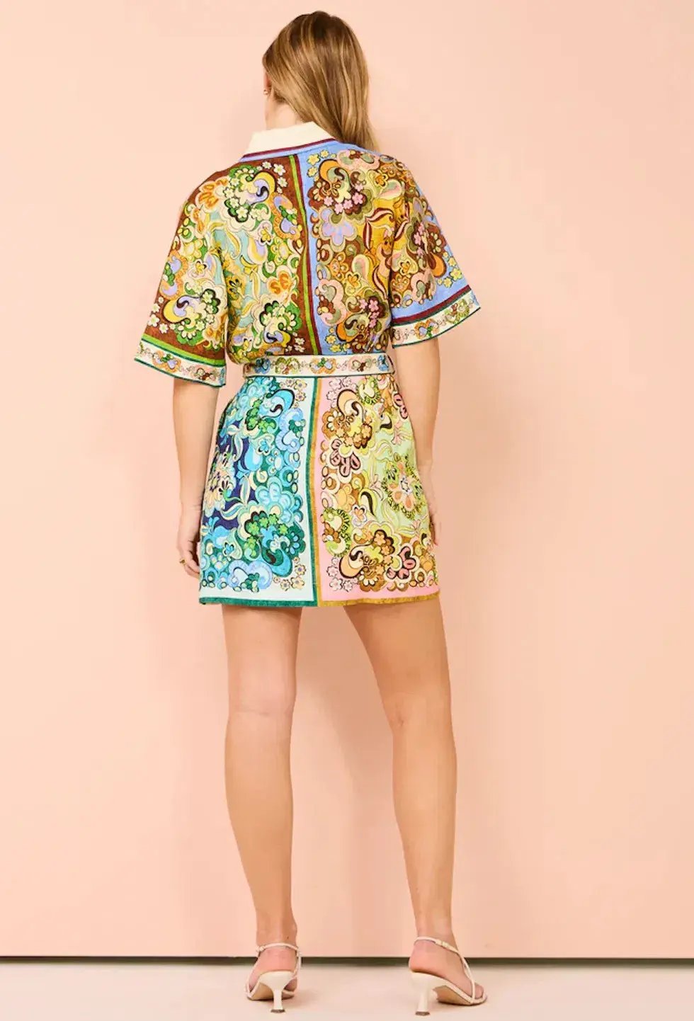 Alemais Dreamer Mini Shirt Dress Print Size 8 photo 3