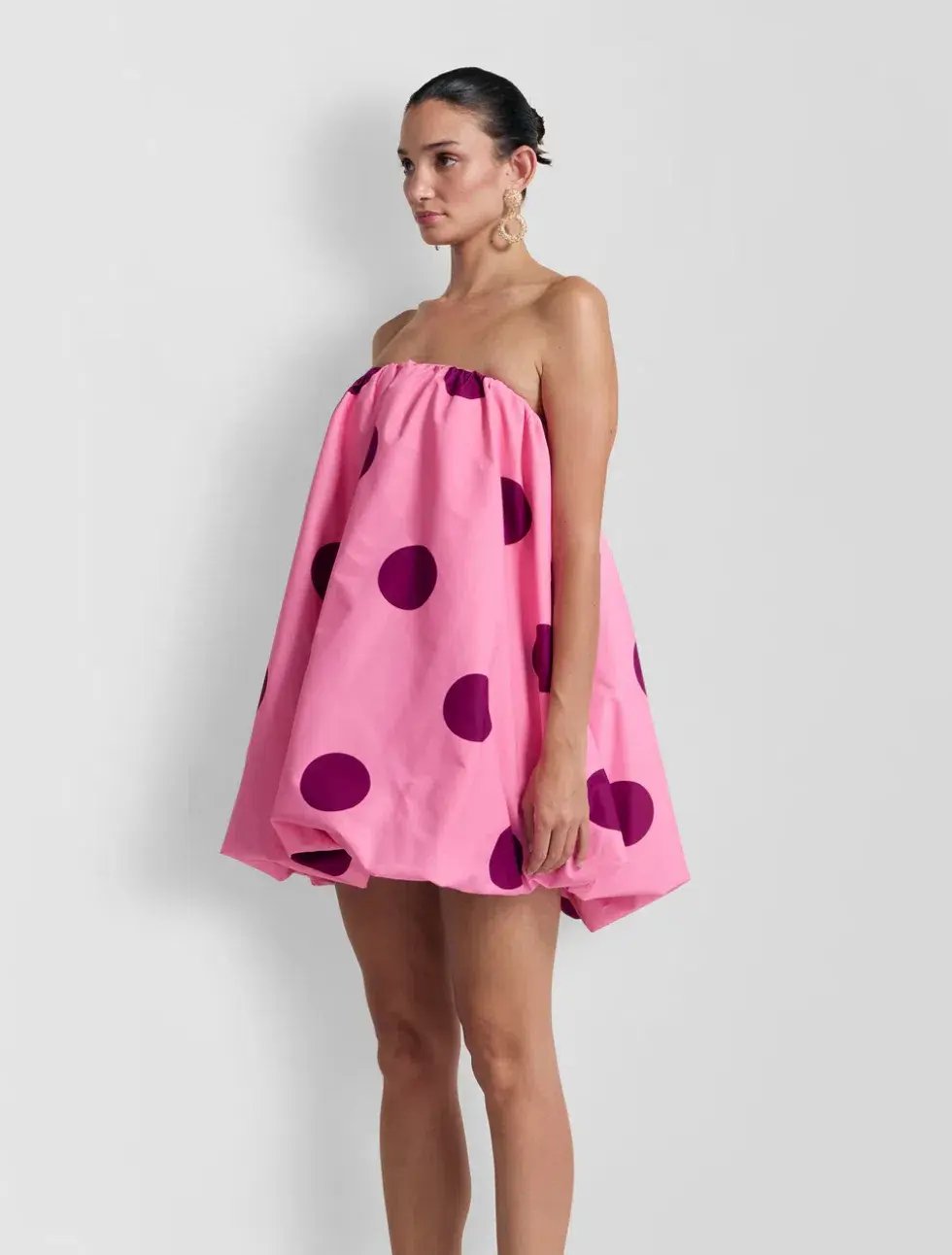 The Wolf Gang Gia Dress Mini Dress Pink Print Size 8 photo 2