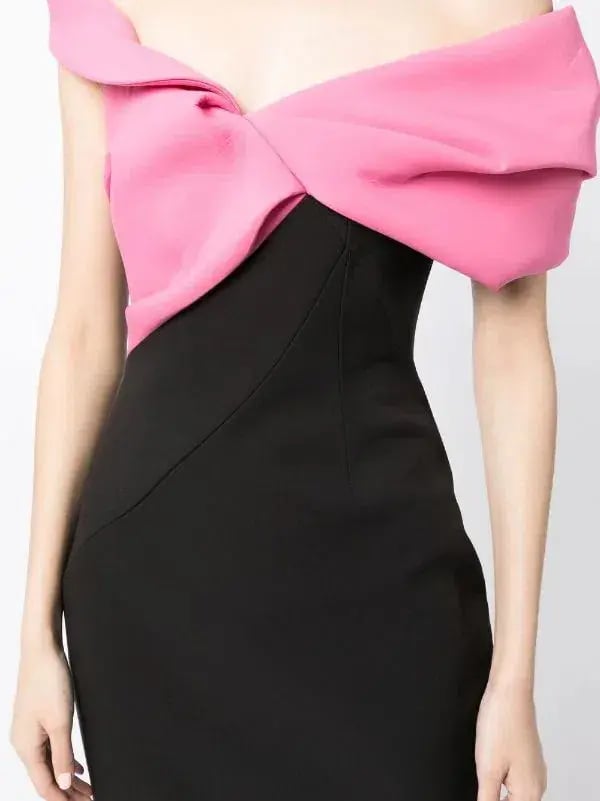 Rachel Gilbert Matteo Sleeveless Dress Pink/Black Size 0 / AU 6 photo 4