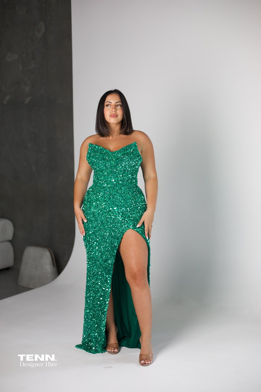 Couture Designer Seraphina Gown - Emerald photo 2