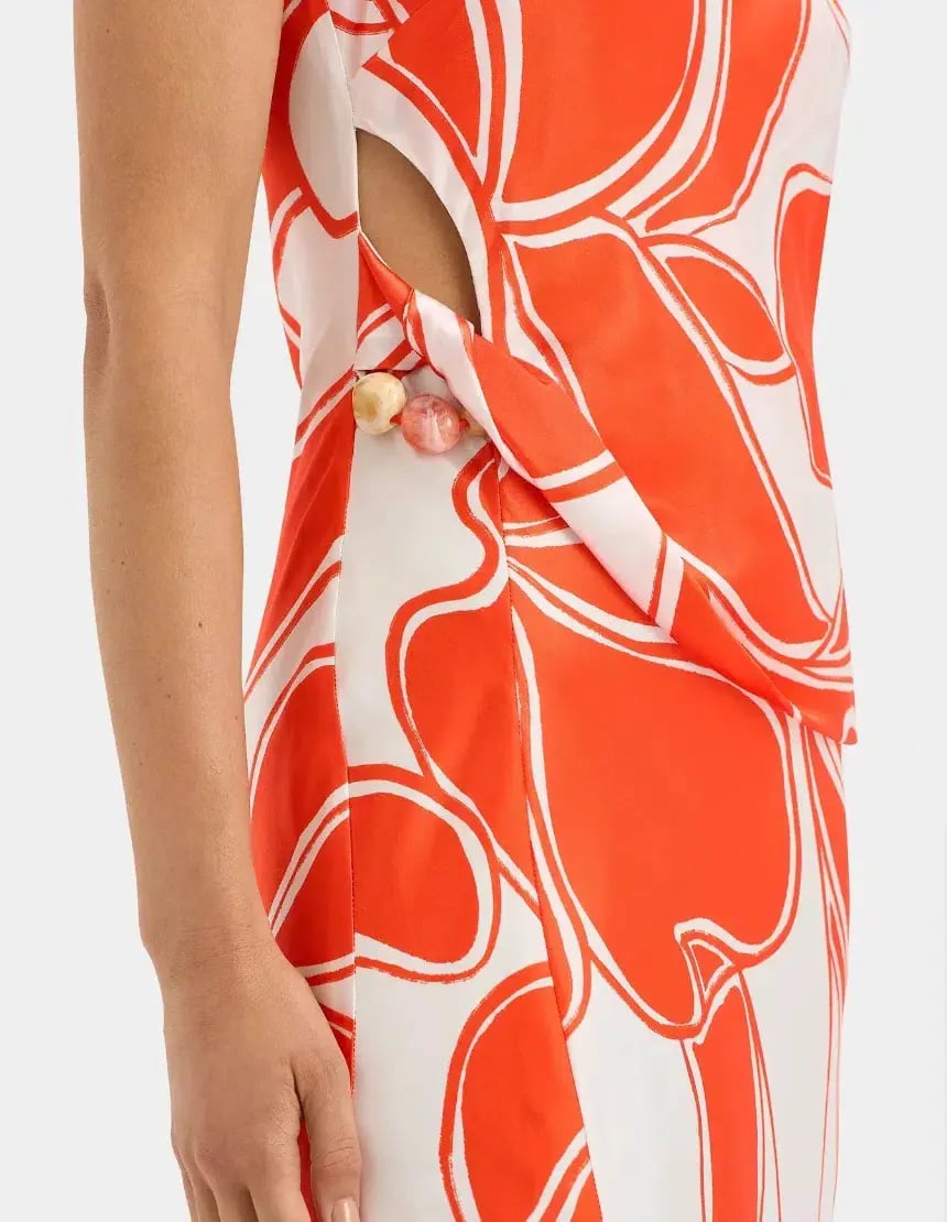 Sir the Label Ramona Twist Bias  Dress Orange Size 1/Au 8 photo 4