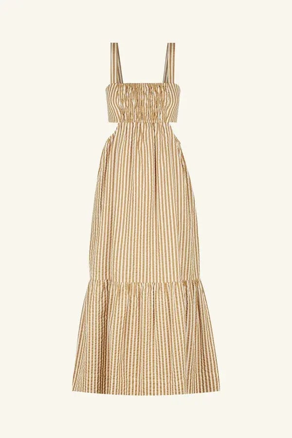 Shona Joy Hele Cut Out Ruched Midi Dress Print Size 10 photo 4