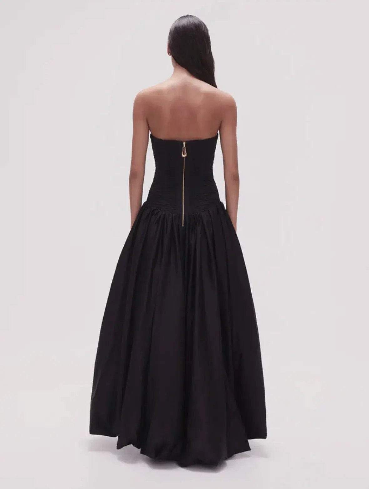 Aje Violette Bubble Hem Maxi Dress Black Size 4 photo 3