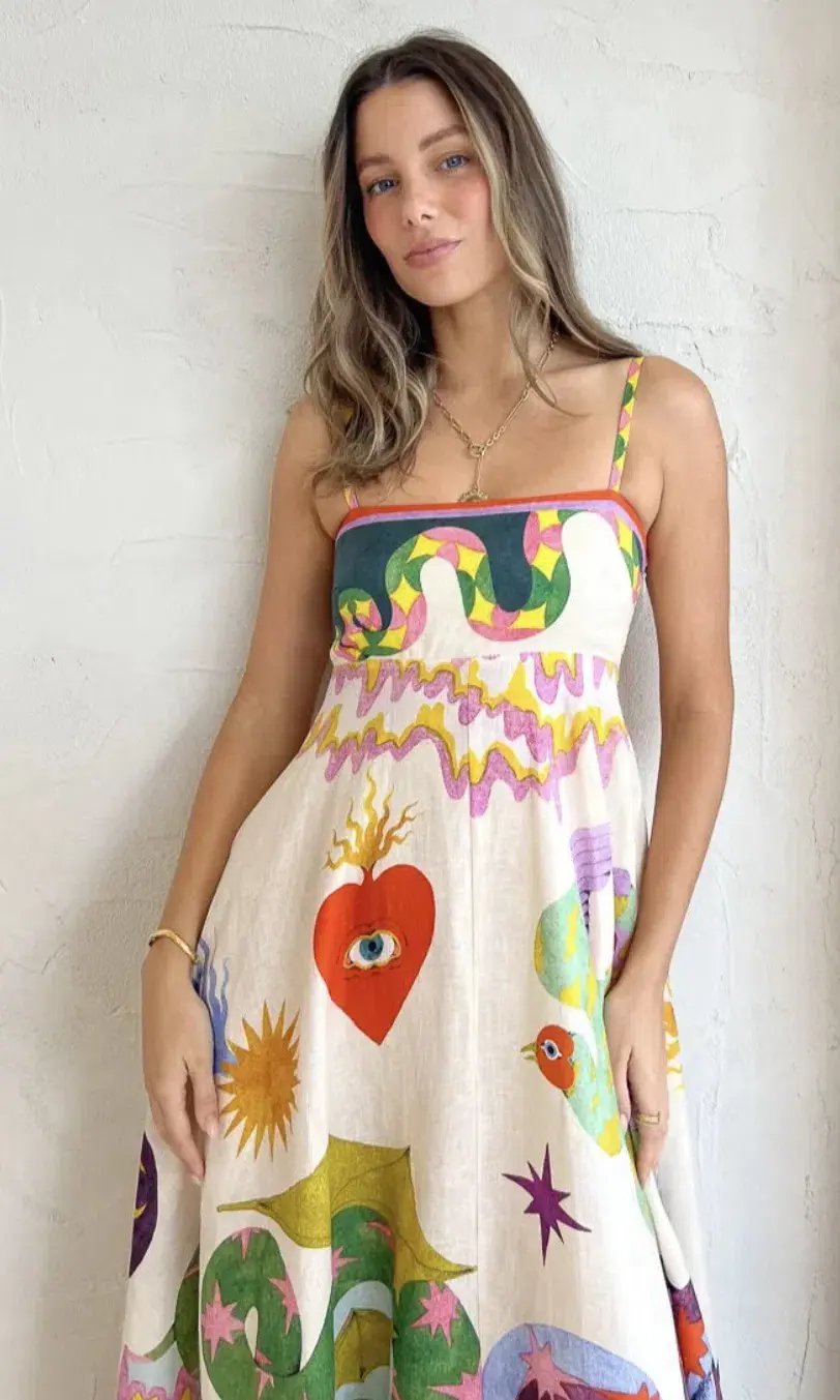 Alemais Seeker Maxi Dress Print Size 8 photo 5