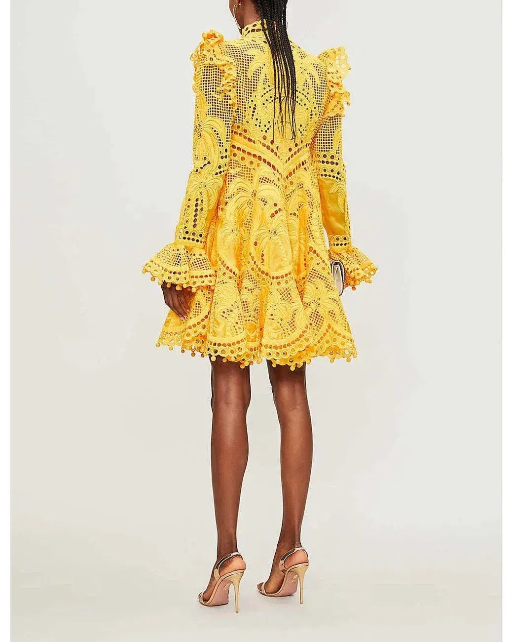 Zimmermann Yellow Brightside Palm Mini Dress Yellow Size 0 / AU 8 photo 2