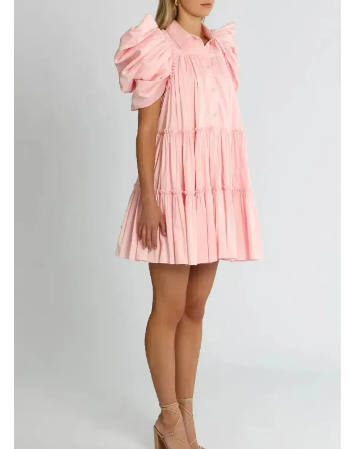 Aje Swift Butterfly Sleeve Smock Dress in Rose Pink Size AU 8 photo 2