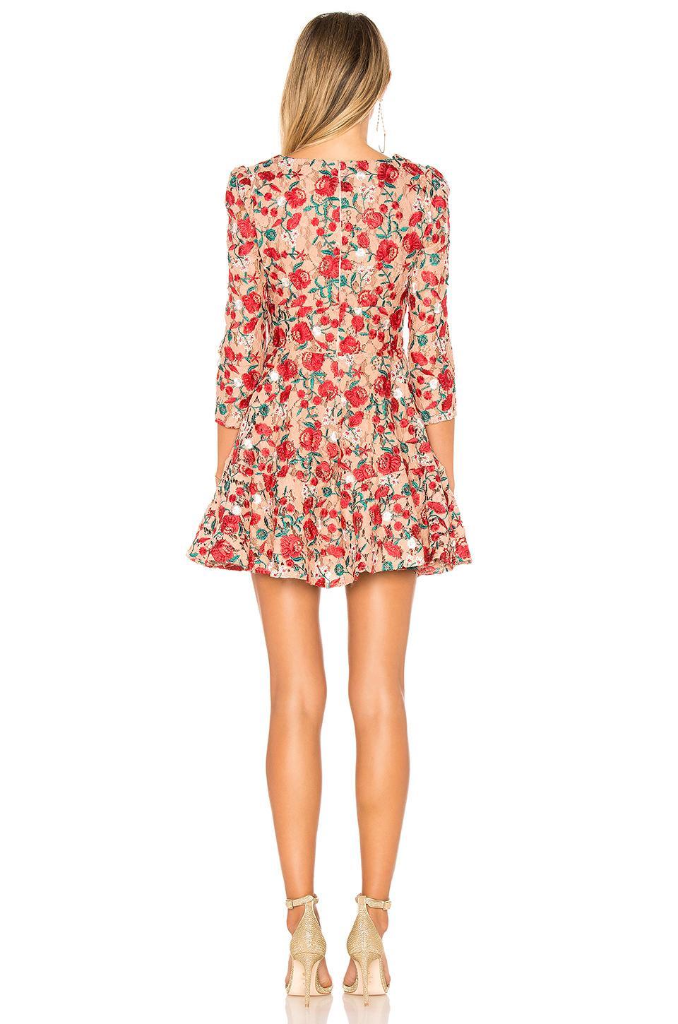 Lovers + Friends Vira Dress Red Floral Size 6 photo 2