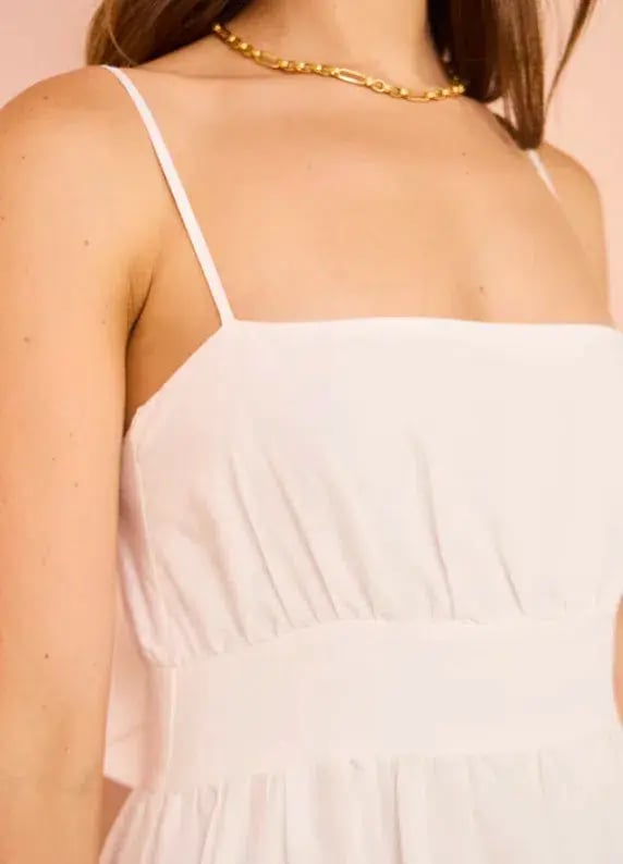By Nicola Monet Tiered Maxi Dress In White Size 10 photo 6
