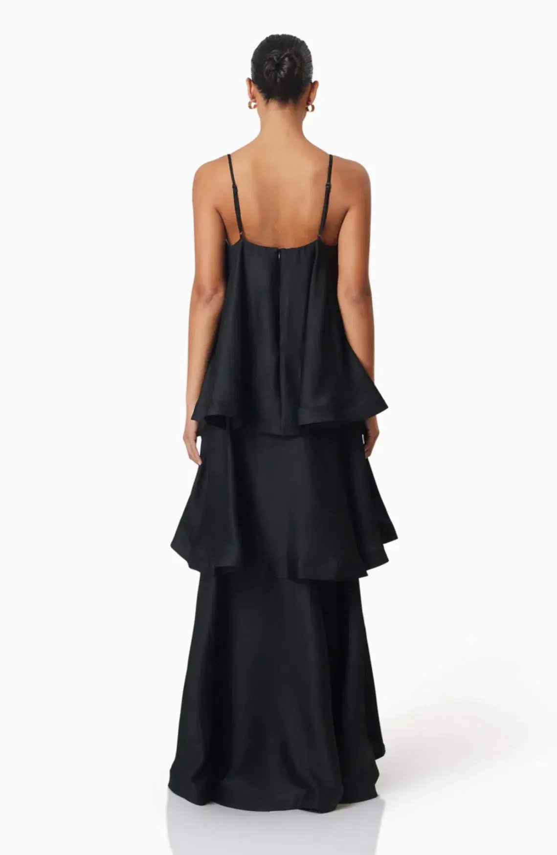 Elliatt Tilly Tiered Maxi Dress in Black Size Small / AU 8 photo 4