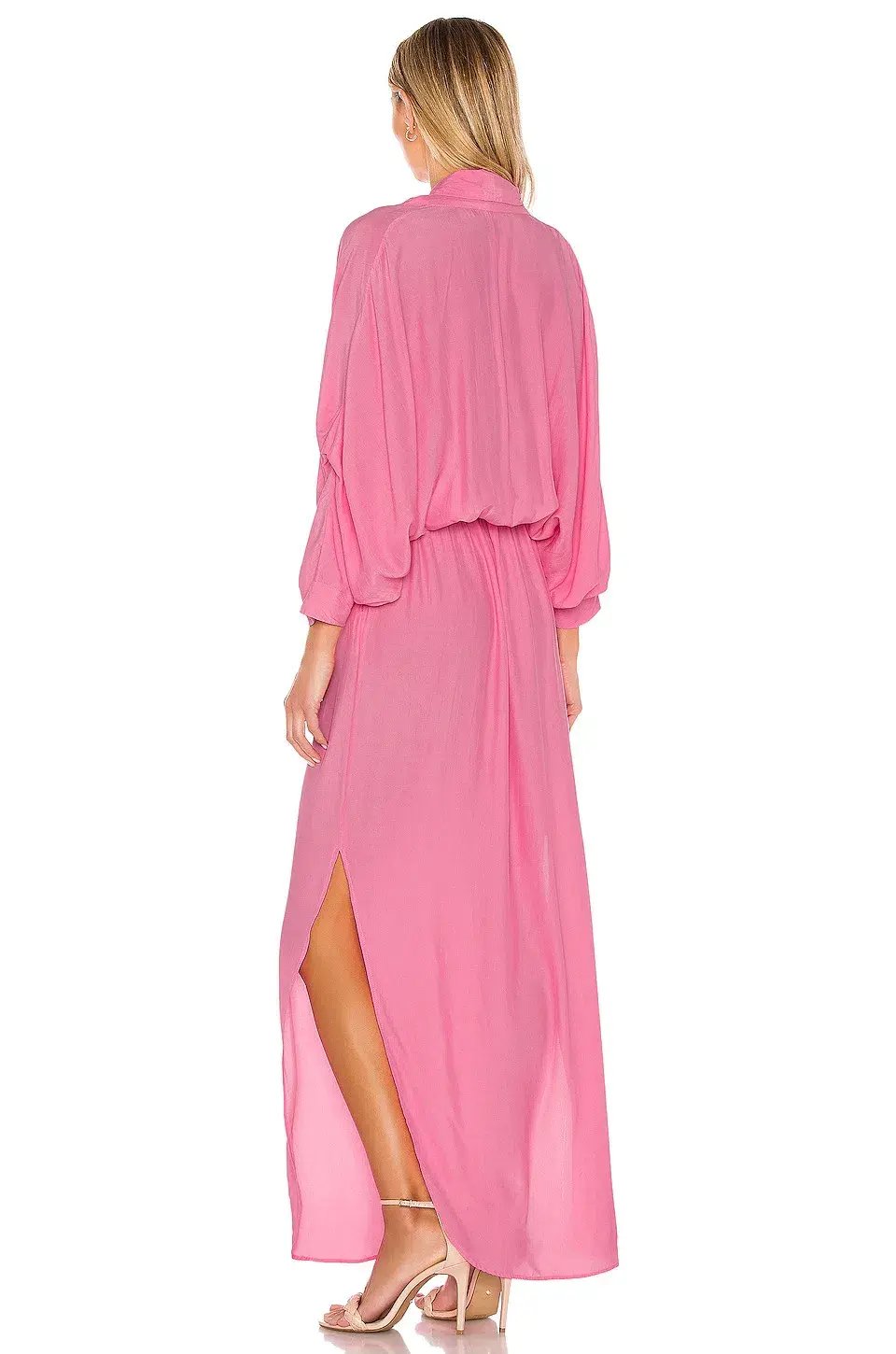 SWF Boutique Plunge Dress Floss Pink Size 6 photo 3