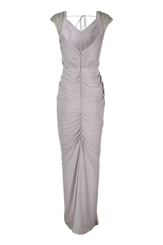 Sheike Parisian Maxi Dress Dove Grey Size 14 photo 2