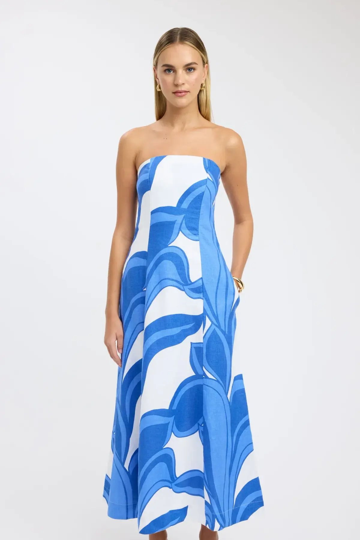 Kookai Zani Strapless Maxi Dress Multi Size 8 photo 3