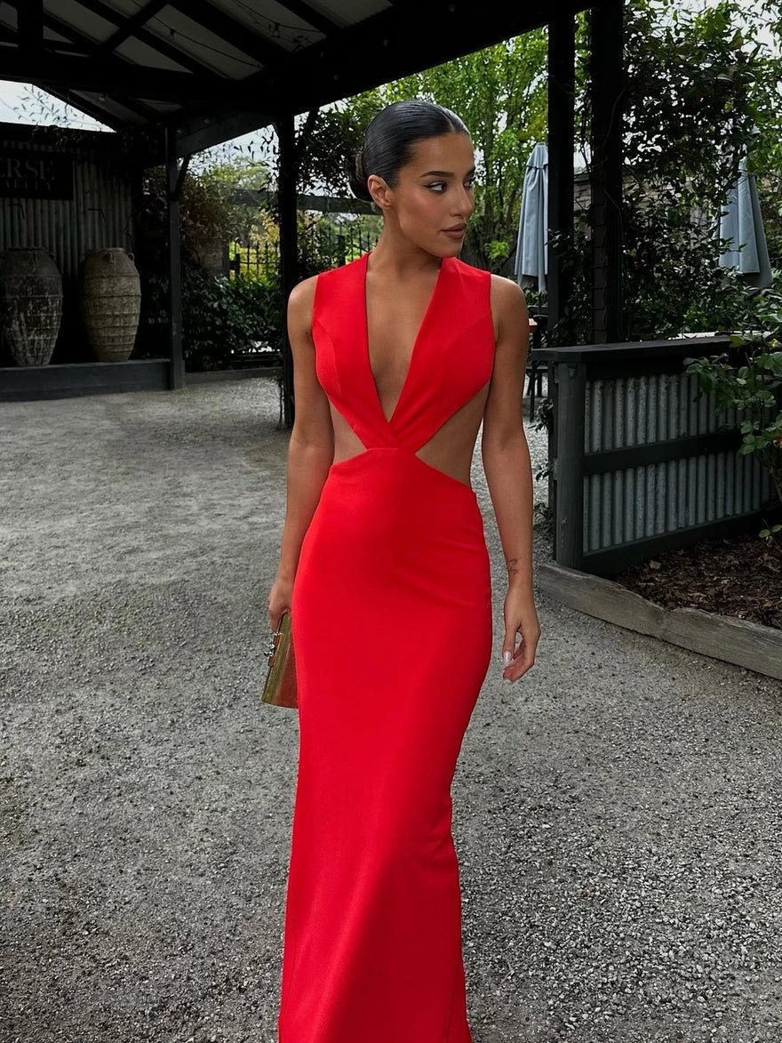 Effie Kats Valencia Gown - Cherry Red photo 3