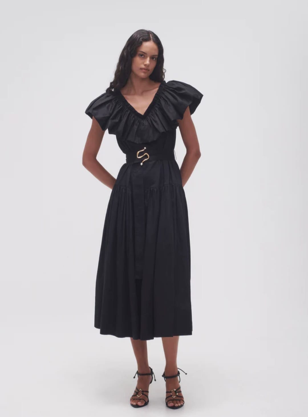 AJE Alma Bubble Frill Midi Dress photo 5