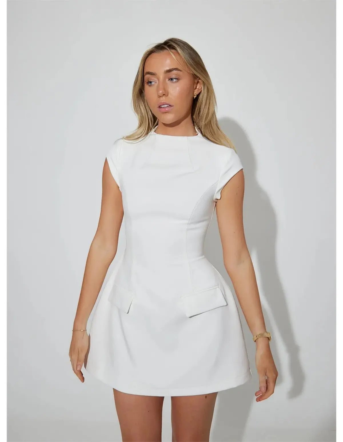 Odd Muse The Ultimate Muse Cap Sleeve Mini Dress White Size M / AU 10 photo 2