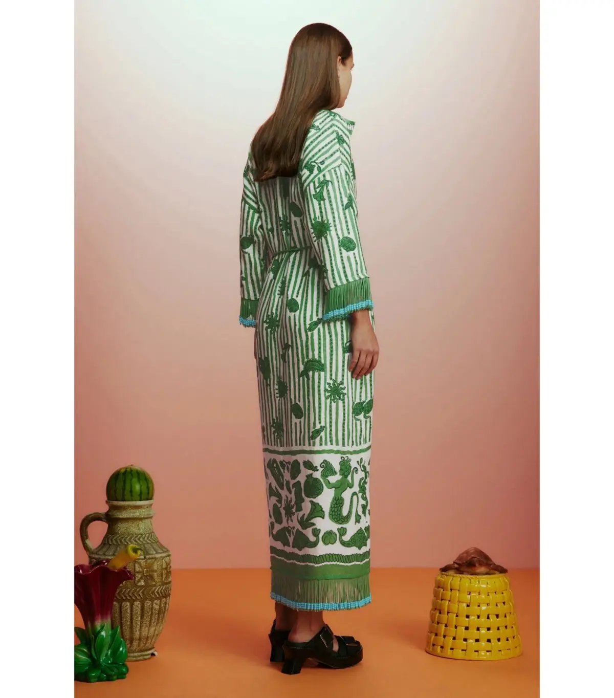 Alémais Lula Midi Dress Green Size AU 14 photo 4