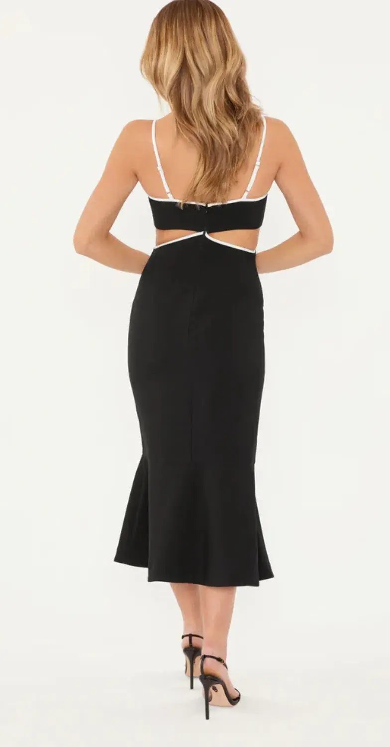 Likely Adabelle Cut-Out Dress Black Size S/AU 8 photo 2