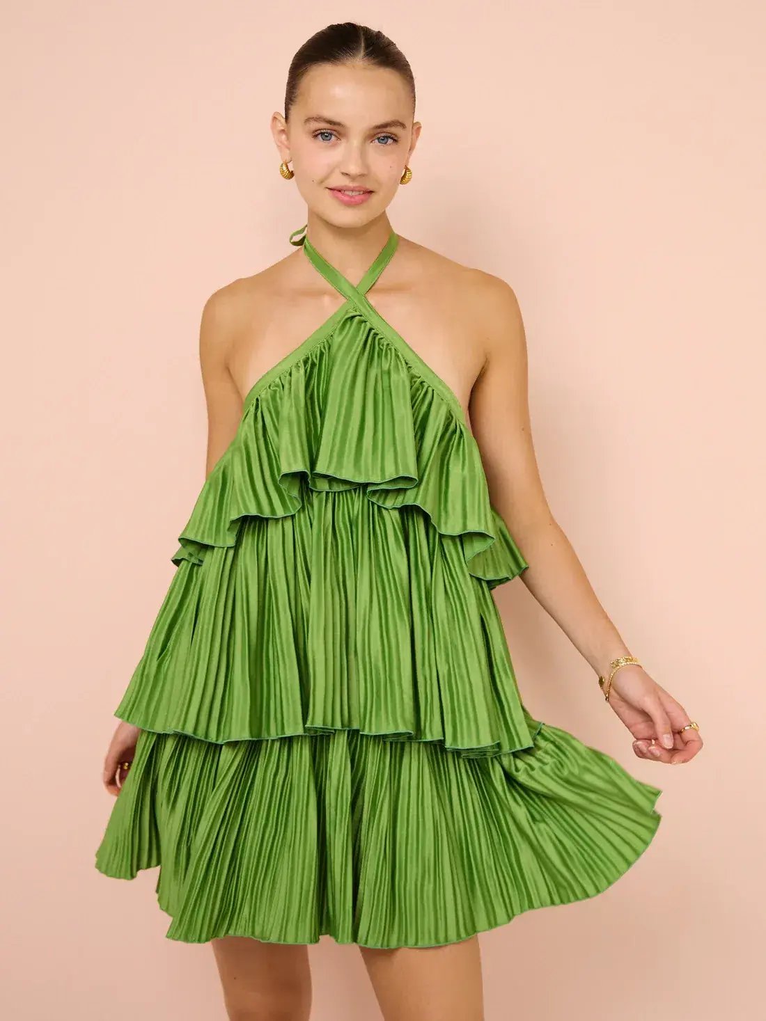 L'Idee Danse Mini Dress In Fern Size 10 photo 2