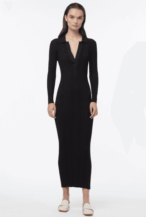 Manning Cartell Split Screen L/S Knit Dress Black Size 8 photo 2