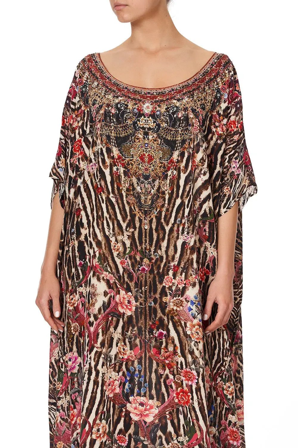 Camilla Liv A Little Silk Round Neck Kaftan Print One Size photo 2