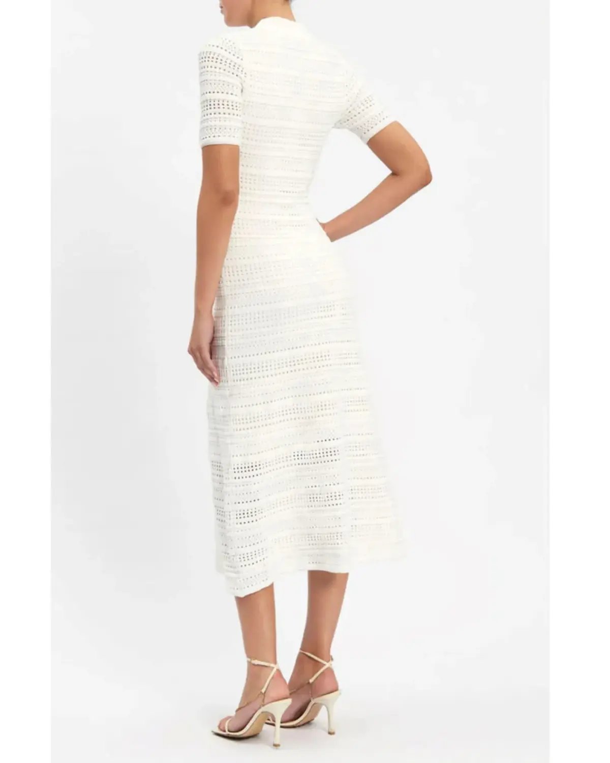 Rebecca Vallance Magnolia Knit Dress White Size S / AU 8 photo 3