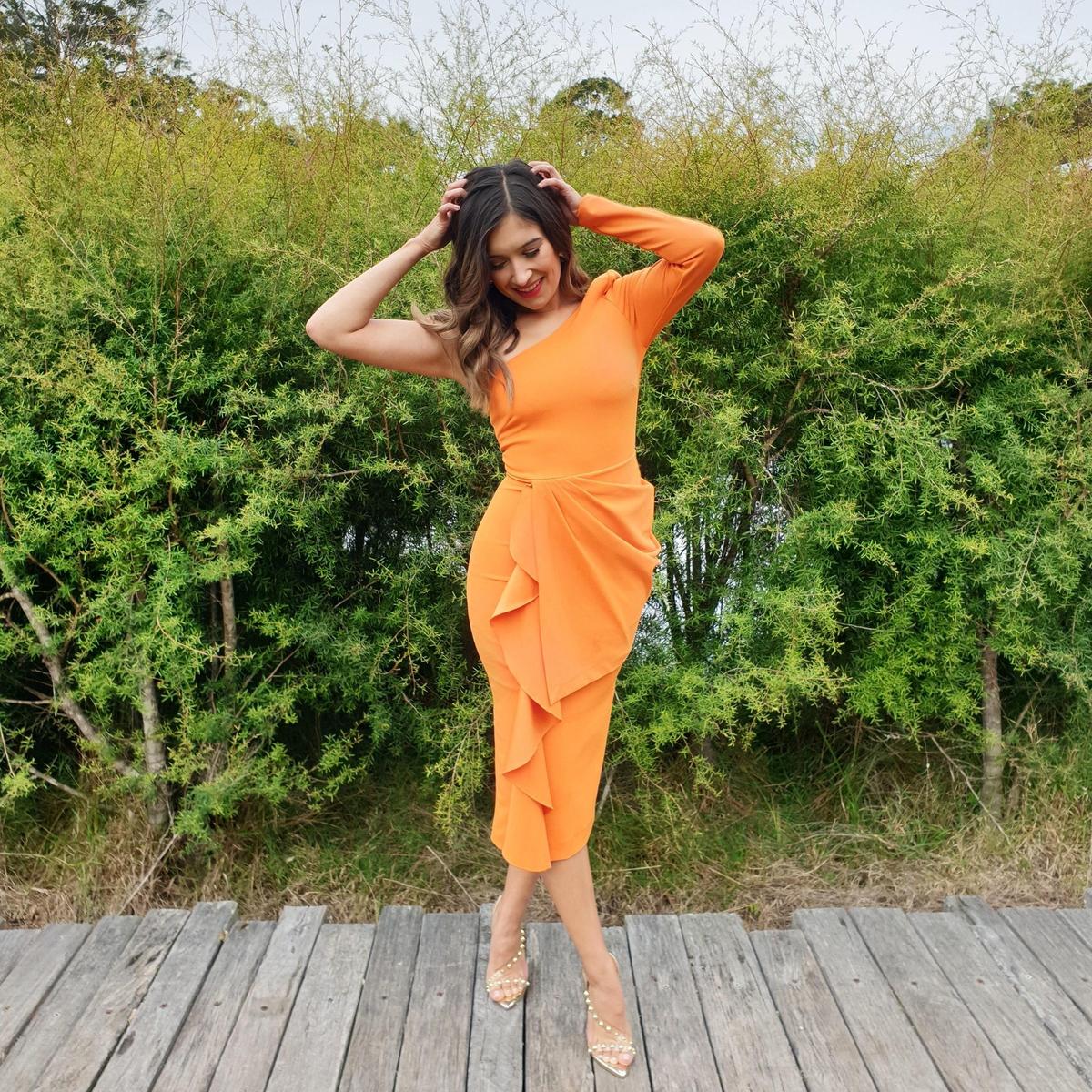Mossman Follow Me Dress Orange Size 8 photo 3
