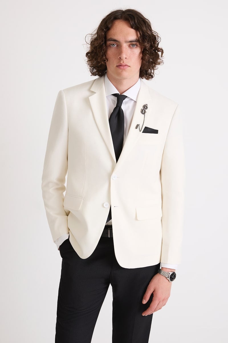 White Suit with Black Trousers Suitor Package photo 3