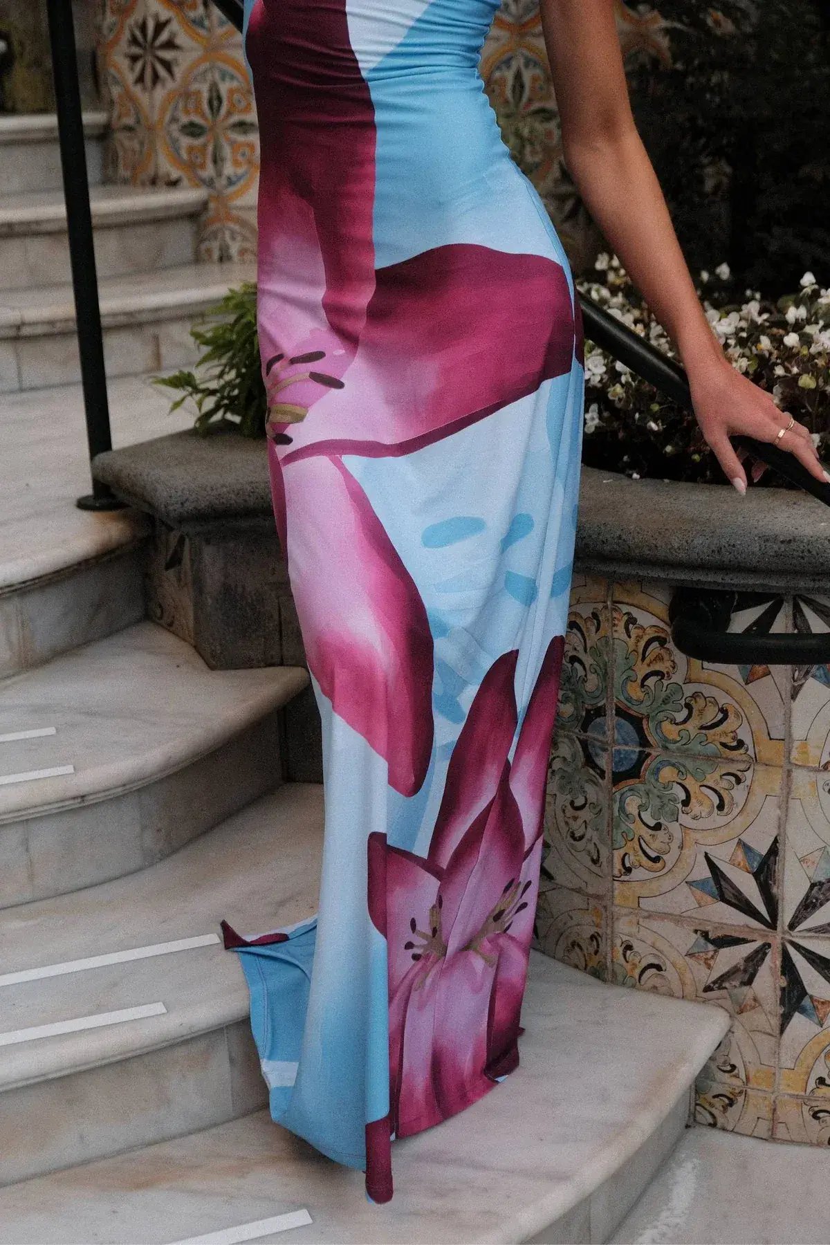 With Harper Lu Slip Dress Sky Lily Floral Size M / AU 10 photo 2