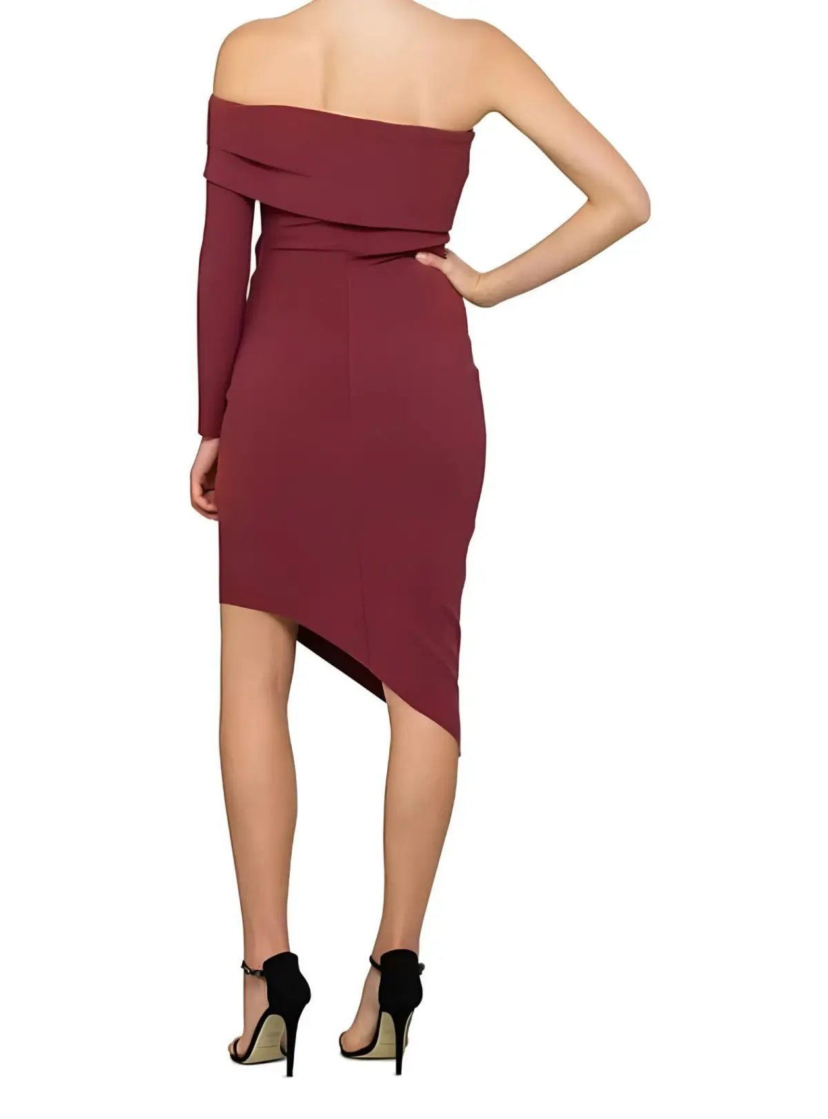 Bec & Bridge Love Ruler Asymmetrical Dress Burgundy Size AU 12 photo 2