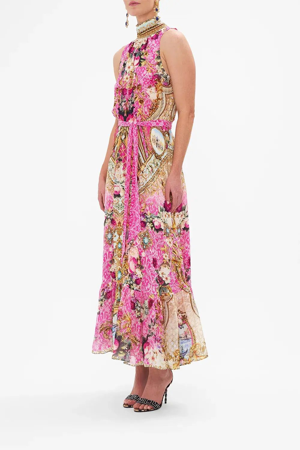Camilla Necktie Midi Dress With Elasticated Waist Call Of The Canal Size XL / AU 16 photo 2