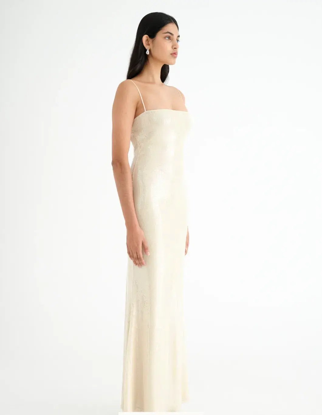 BENNI Juliano Sequin Slip Dress Light Toffee Size S / AU 8 photo 2