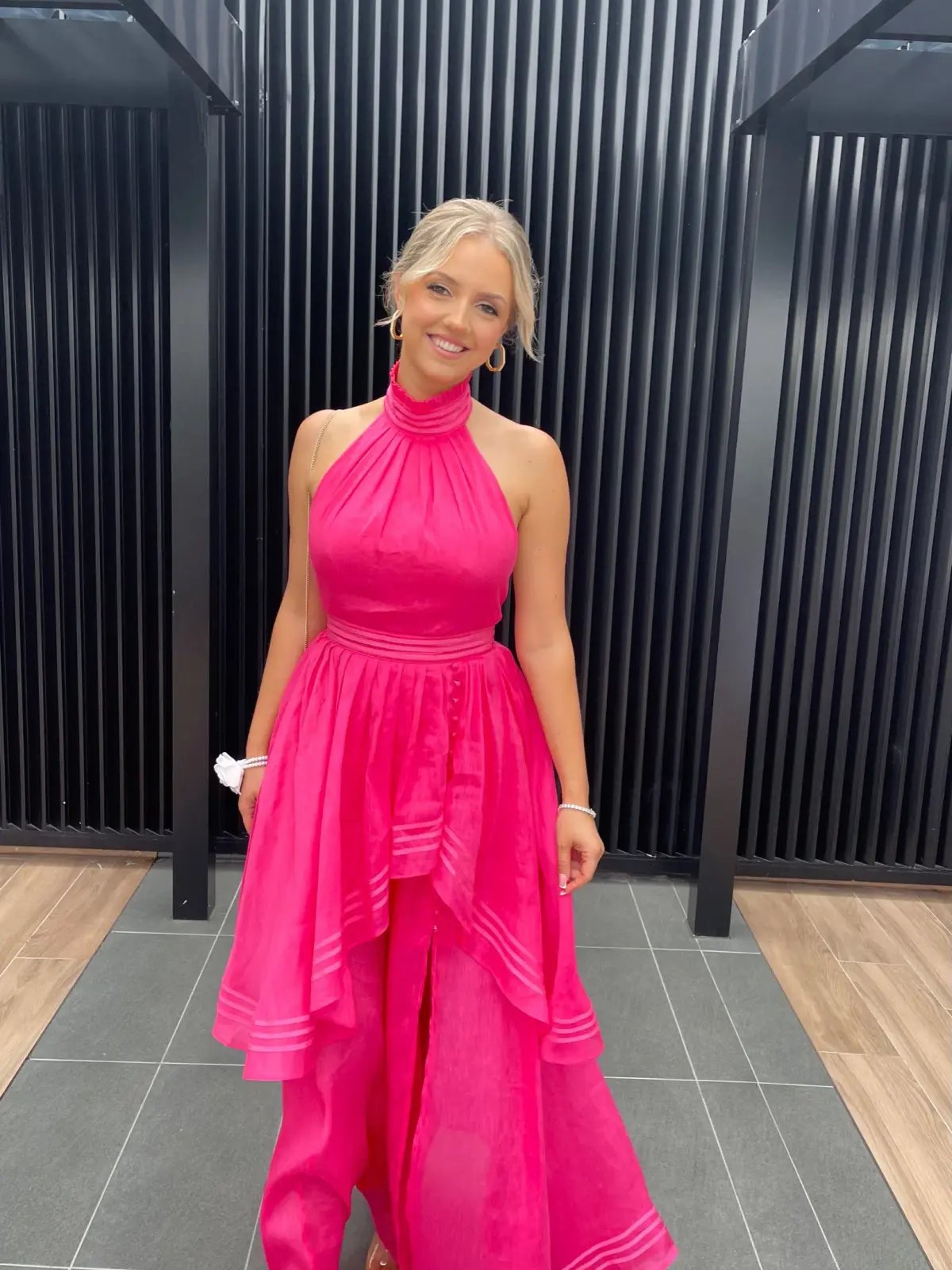Aje Sienna Maxi Dress Pink Size 8 photo 2