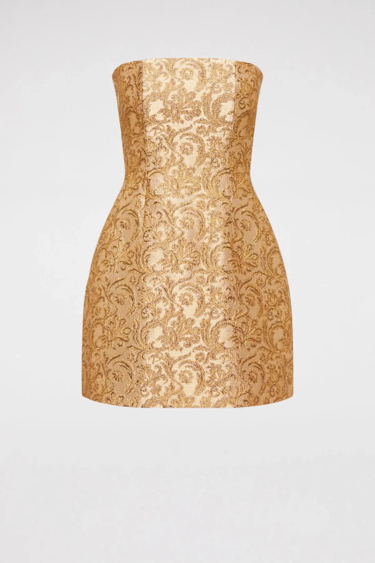 Scanlan Theodore Brocade Dress Gold Size 10 photo 2