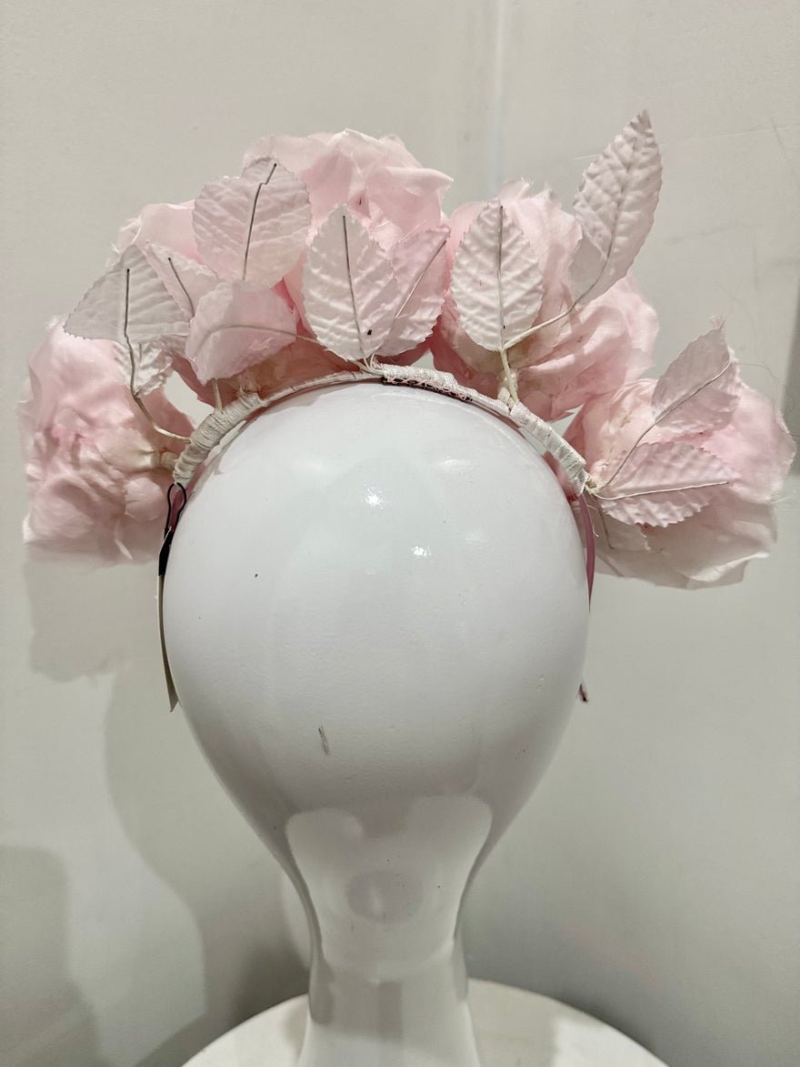 Vintage Wendy Scully  Pink Silk Rose Crown photo 4