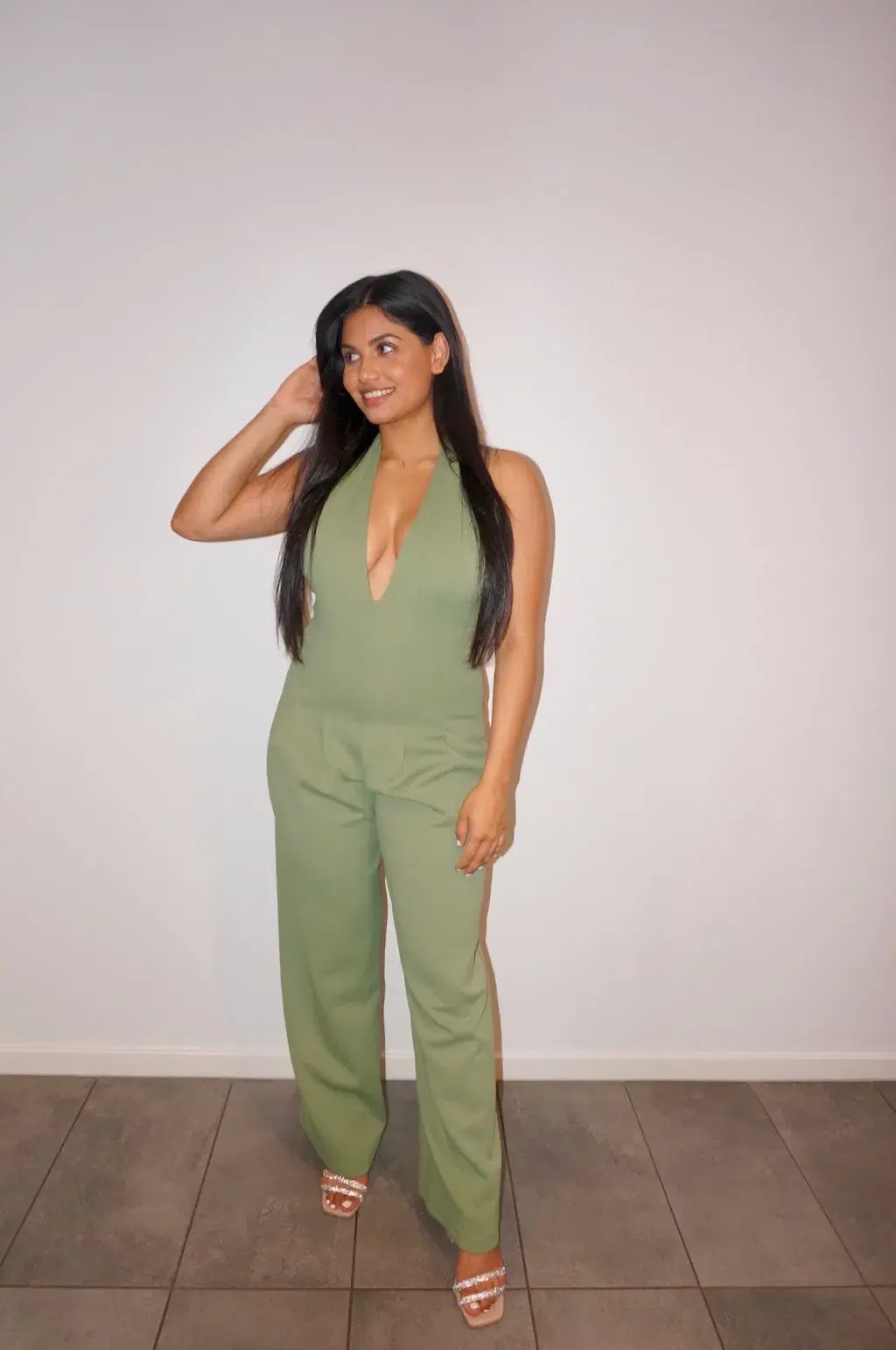 Derma Department Nikita Jumpsuit Sage Size 8 photo 2