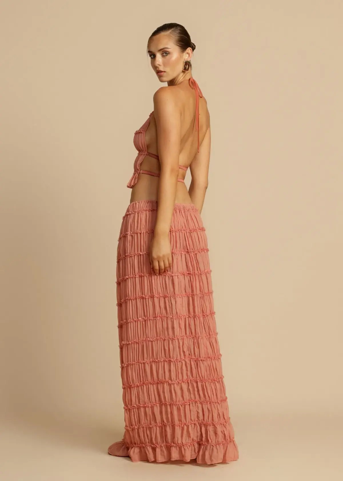 Arcina Ori Juliette Halter and Skirt Set in Peach Size M / AU 10 photo 4