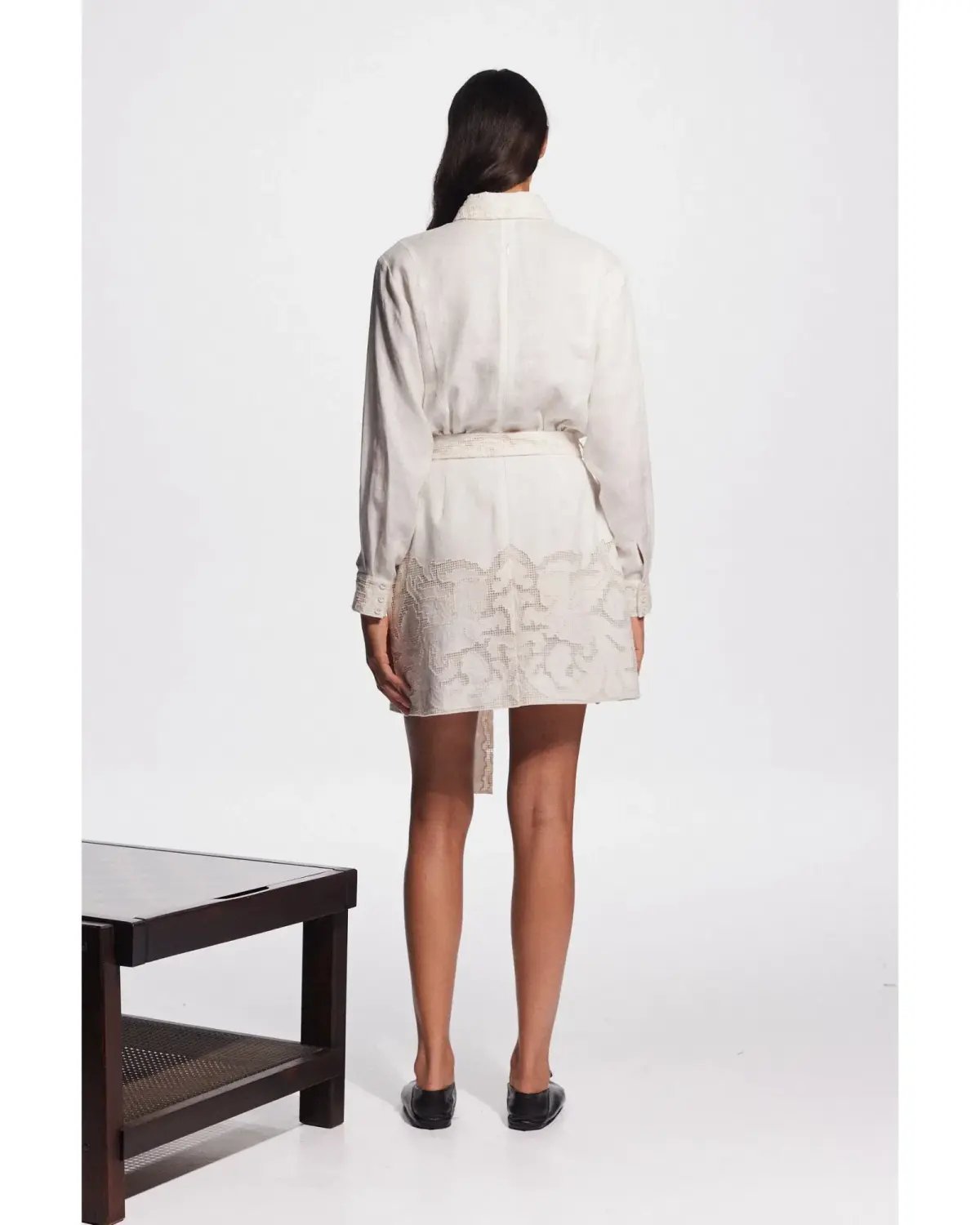 Alemais Pegasus Embroidered Mini Dress White Size AU 8 photo 5