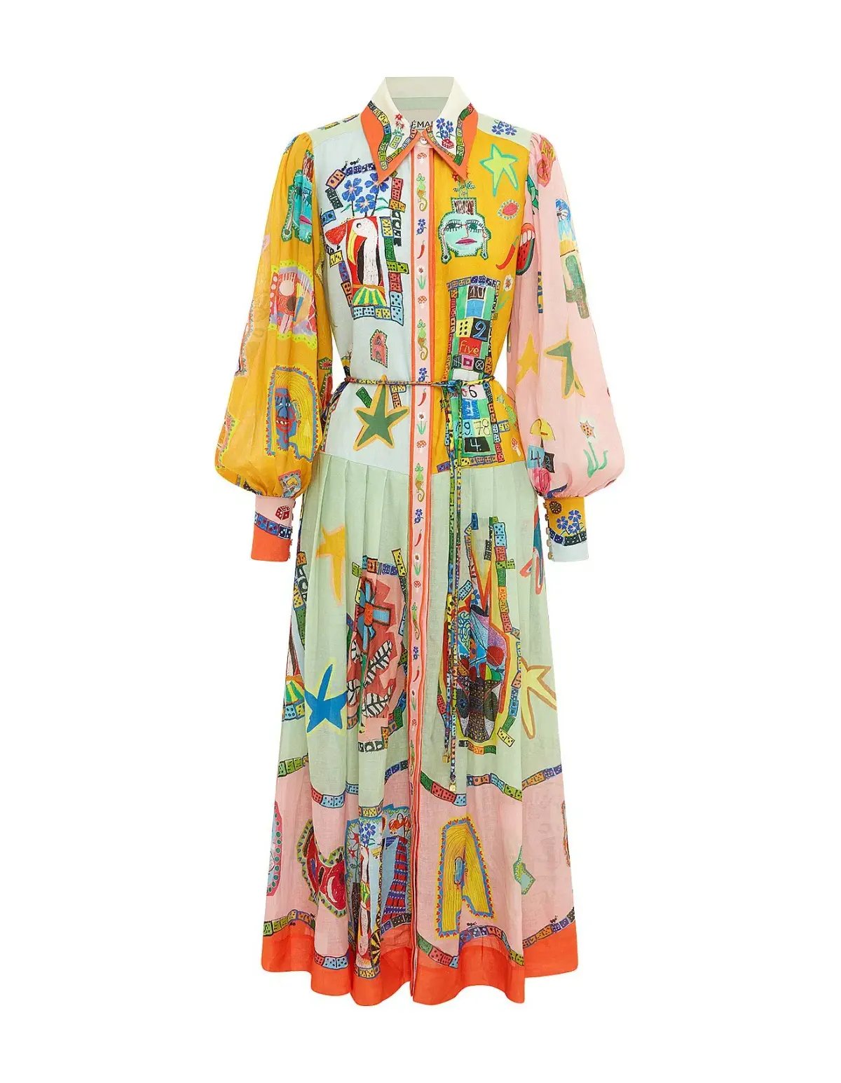 Alemais Players Shirtdress Maxi Dress Multi Size 10 photo 4