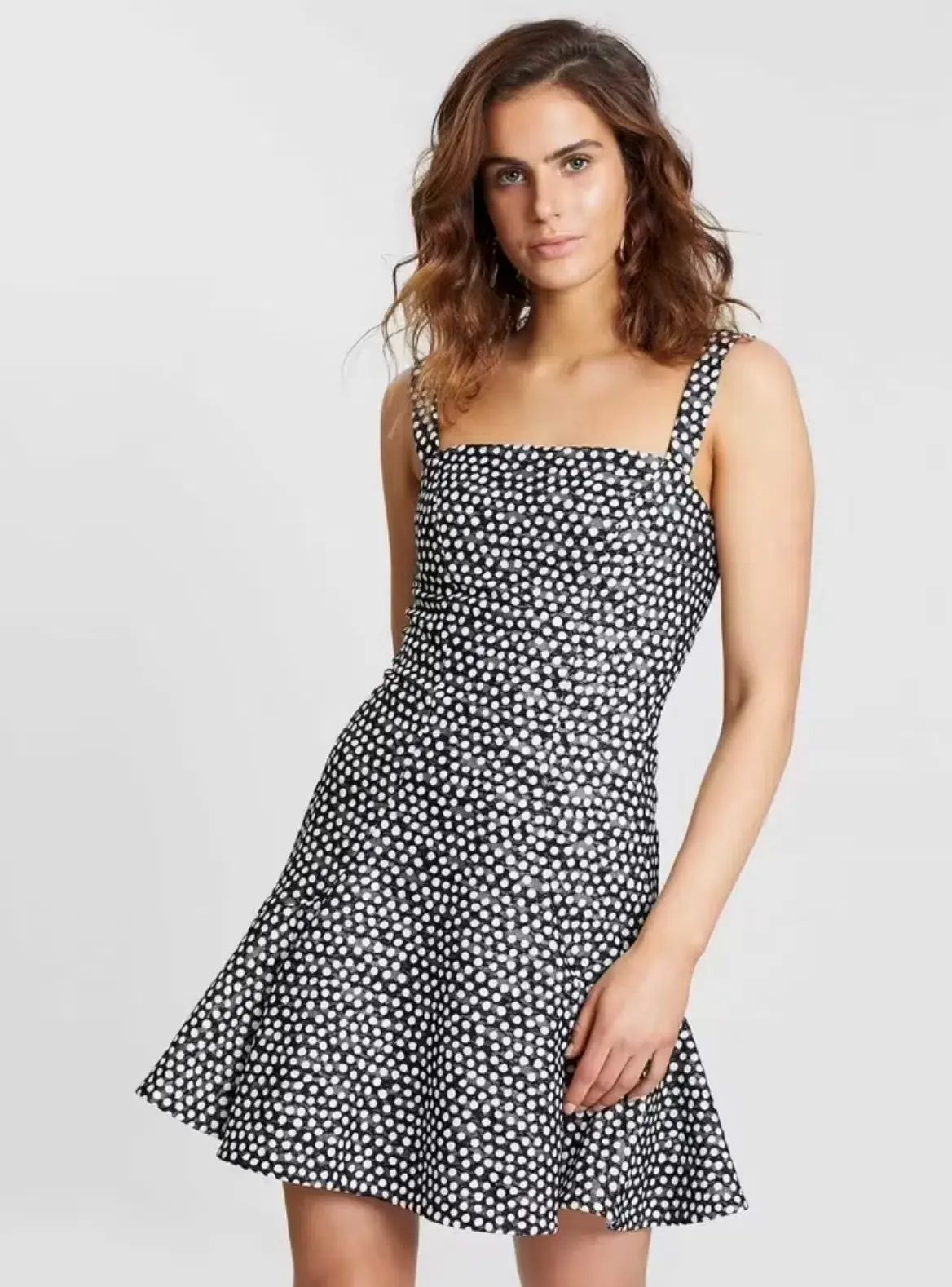 By Johnny Spotty Dotty Hem Mini Dress Print Size 10 photo 2