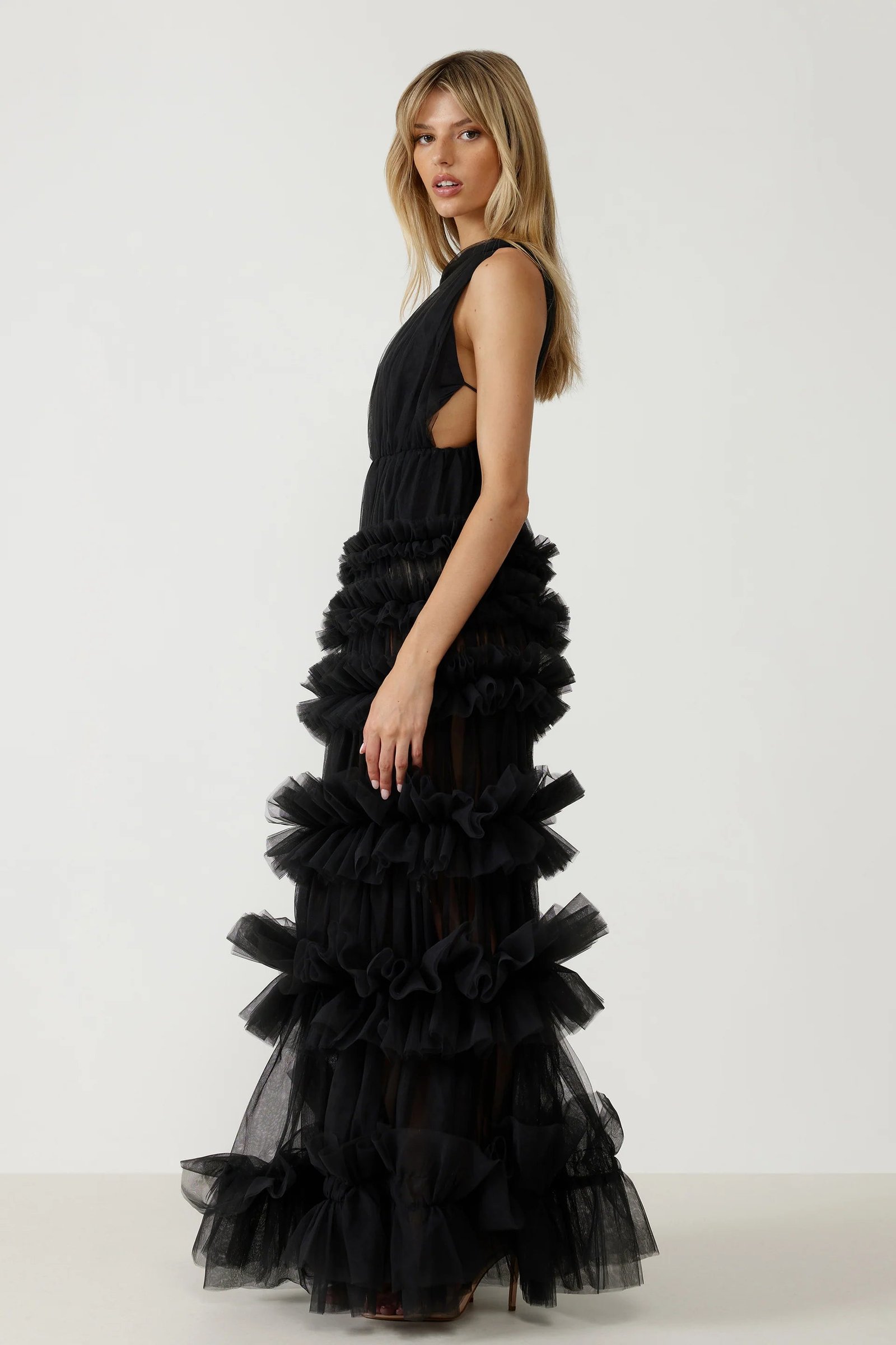 LEXI MARIELLA DRESS - CHARCOAL photo 5