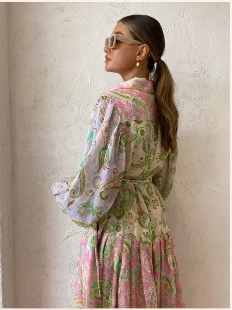 Alemais Marta Patchwork Shirtdress Size 14 photo 6