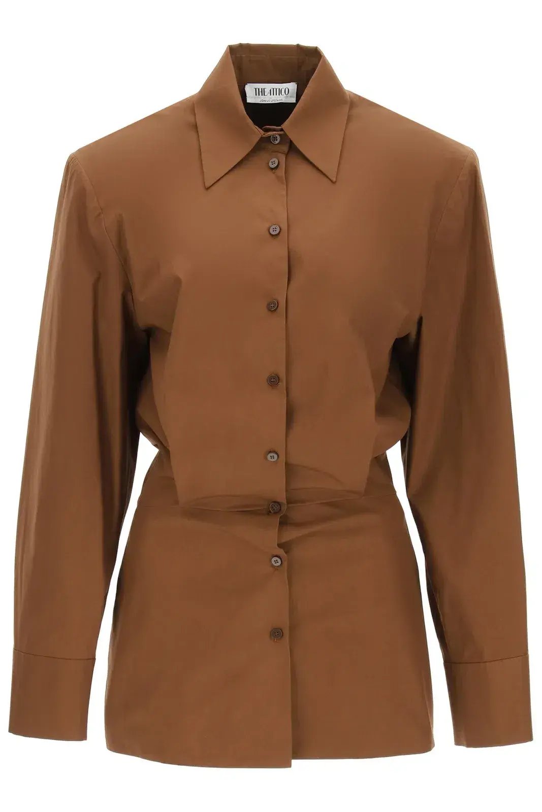 The Attico Margot Dress Brown Size 6 photo 3