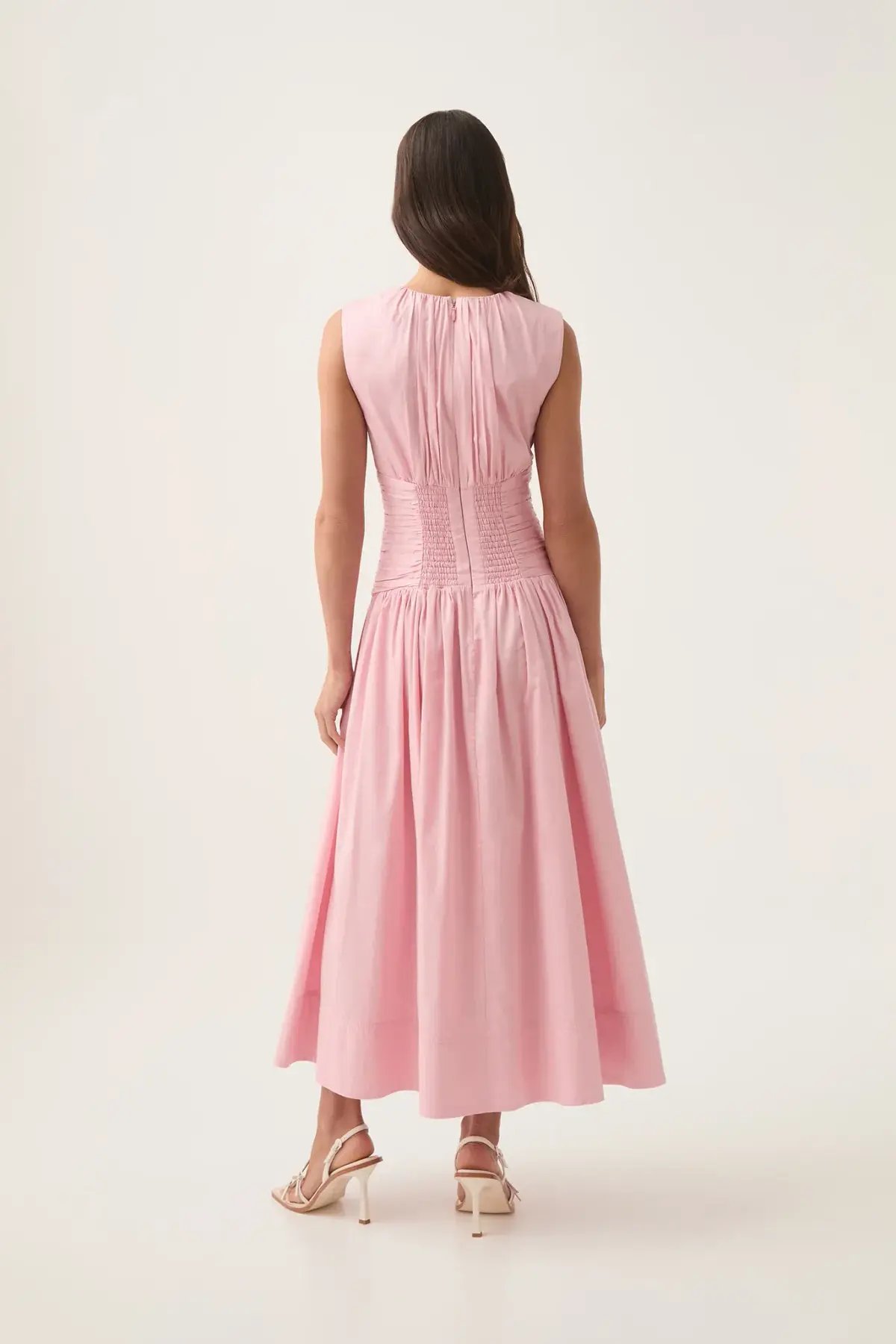 Aje Agatha Knot Waist Midi Dress Pink Size AU 14 photo 2