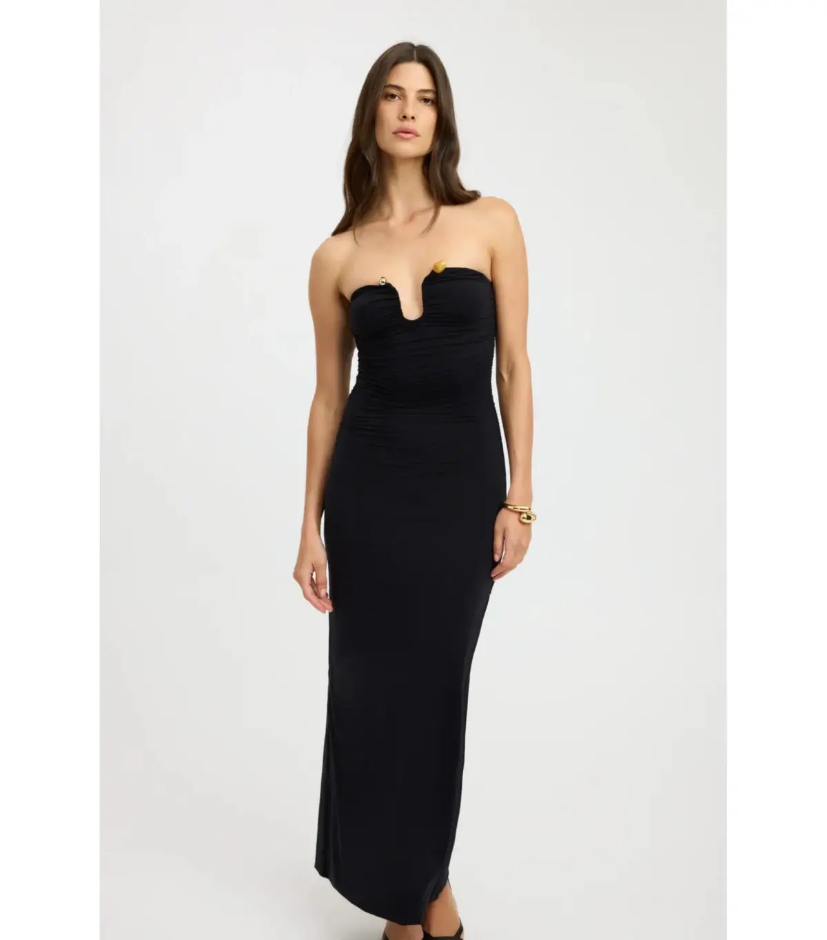 Kookai Tayla Trim Maxi Dress Black Size AU 6 photo 2