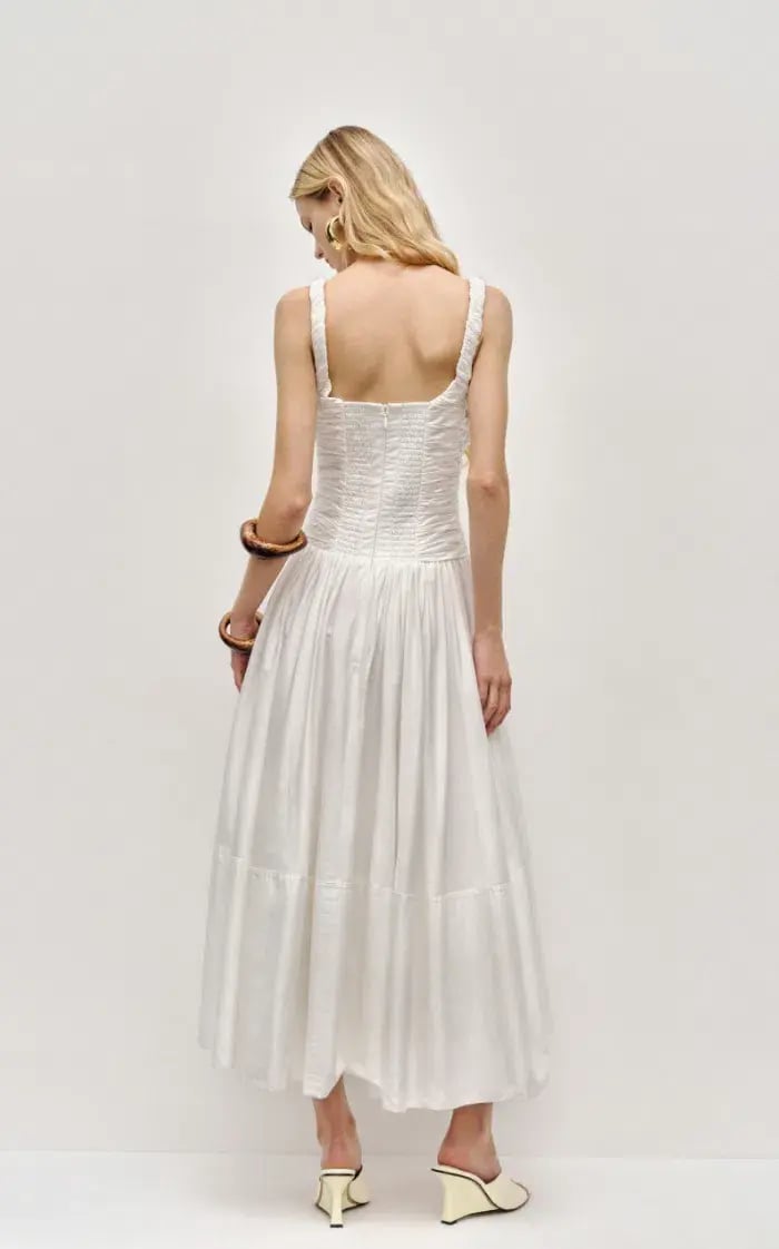 Aje Star Midi Dress Ivory Size 8 photo 3